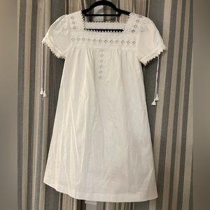 Madewell white eyelet shift dress